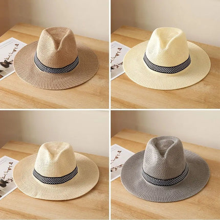 Chapeau de paille d'été - Blanc - M (56 - 58cm) | La boutique du chapeau