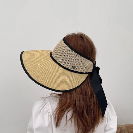 Chapeau de paille d'été pour femmes - Bleu ciel - Ajustable (du 54 au 59) | La boutique du chapeau