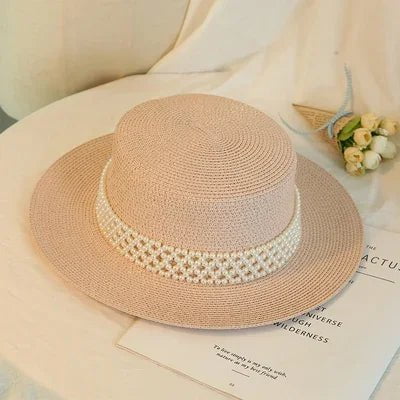 Chapeau de paille élégant - Rose - M (56 - 58cm) | La boutique du chapeau