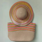 Chapeau de paille et sac de plage - Beige/jaune - M (56 - 58cm) | La boutique du chapeau