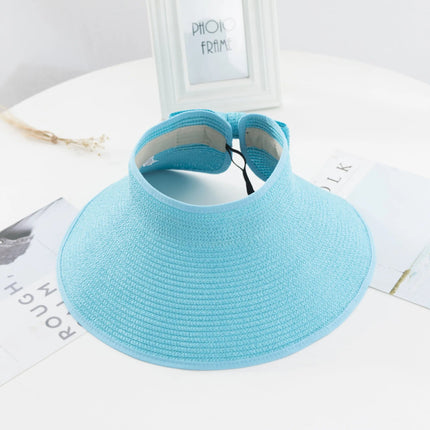 Chapeau de paille été - Bleu ciel - Ajustable (du 54 au 59) | La boutique du chapeau