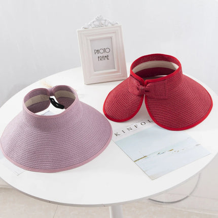 Chapeau de paille été - Rouge - Ajustable (du 54 au 59) | La boutique du chapeau