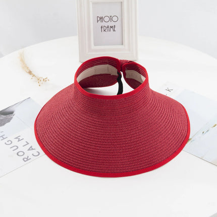 Chapeau de paille été - Rouge - Ajustable (du 54 au 59) | La boutique du chapeau