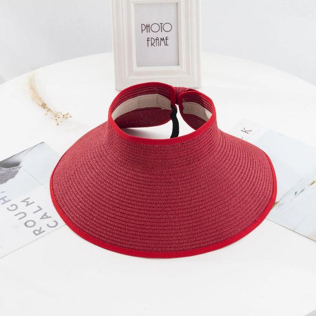Chapeau de paille été - Rouge - Ajustable (du 54 au 59) | La boutique du chapeau