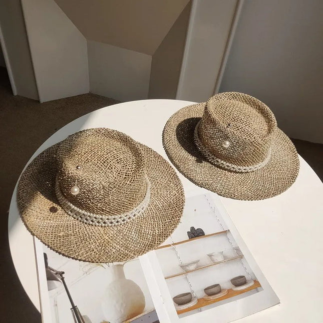 Chapeau de paille Fedora - Beige - M (56 - 58cm) | La boutique du chapeau