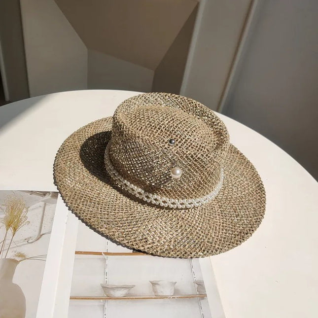 Chapeau de paille Fedora - Beige - M (56 - 58cm) | La boutique du chapeau