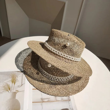 Chapeau de paille Fedora - Beige - M (56 - 58cm) | La boutique du chapeau