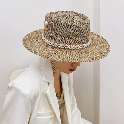 Chapeau de paille Fedora - Beige - M (56 - 58cm) | La boutique du chapeau