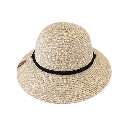 Chapeau de paille femme plage - Beige clair - M (56 - 58cm) | La boutique du chapeau