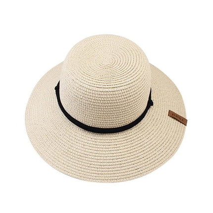 Chapeau de paille femme plage - Beige - M (56 - 58cm) | La boutique du chapeau