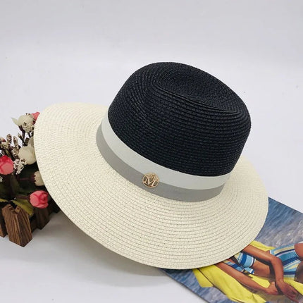 Chapeau de paille haut de gamme - Noir 1 - M (56 - 58cm) | La boutique du chapeau