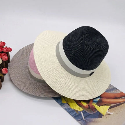 Chapeau de paille haut de gamme - Rose 1 - M (56 - 58cm) | La boutique du chapeau