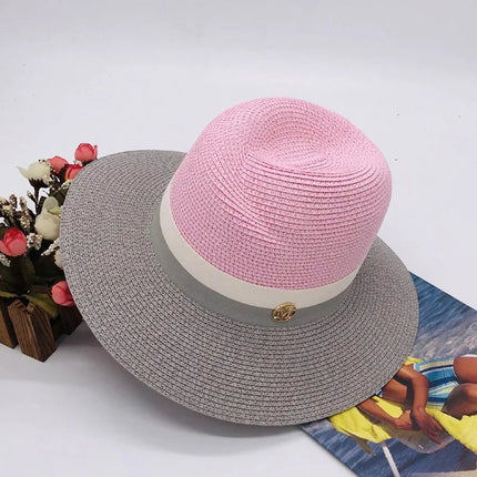 Chapeau de paille haut de gamme - Rose 1 - M (56 - 58cm) | La boutique du chapeau