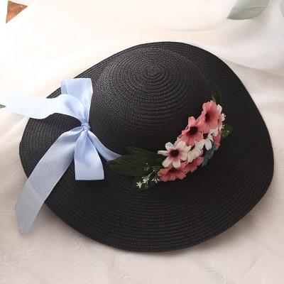 Chapeau de paille noir - Noir - M (56 - 58cm) | La boutique du chapeau