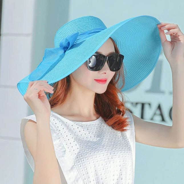 Chapeau de paille pour femme - Jaune - M (56 - 58cm) | La boutique du chapeau