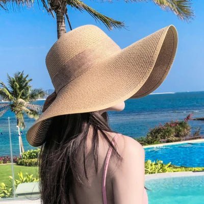 Chapeau de paille pour femme - Khaki - M (56 - 58cm) | La boutique du chapeau