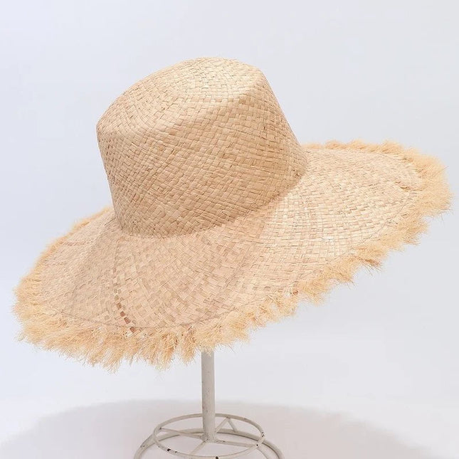 Chapeau de paille raphia - Beige - M (56 - 58cm) | La boutique du chapeau