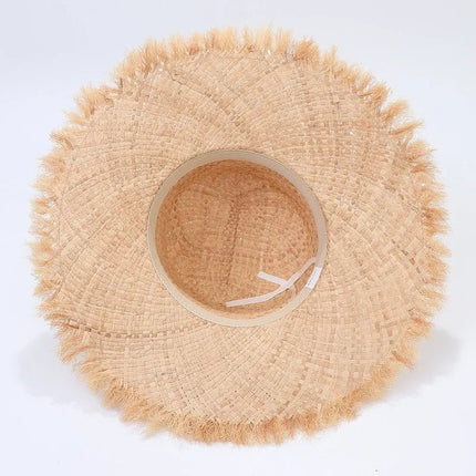 Chapeau de paille raphia - Beige - M (56 - 58cm) | La boutique du chapeau