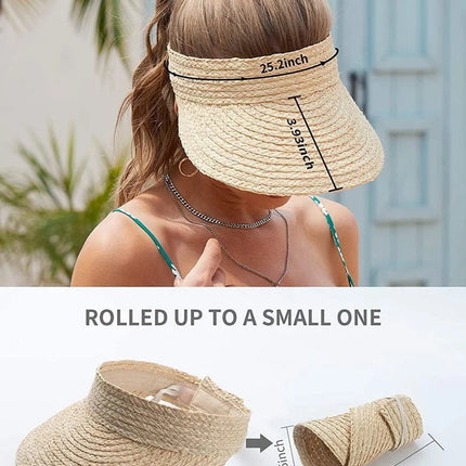 Chapeau de Paille Respirant - Noir - Ajustable (du 54 au 59) | La boutique du chapeau