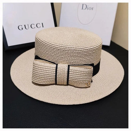 Chapeau de paille rétro - Crème - M (56 - 58cm) | La boutique du chapeau