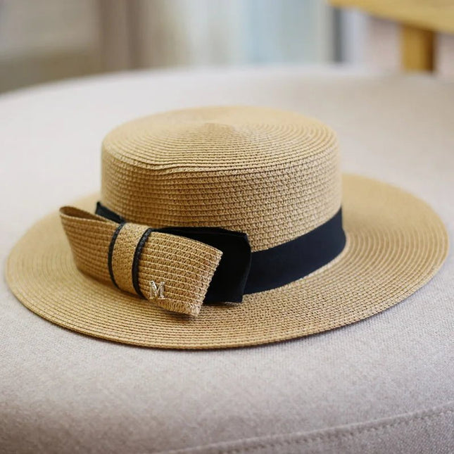 Chapeau de paille rétro - Beige - M (56 - 58cm) | La boutique du chapeau
