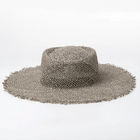 Chapeau de paille rond en raphia - Couleur naturelle - M (56 - 58cm) | La boutique du chapeau