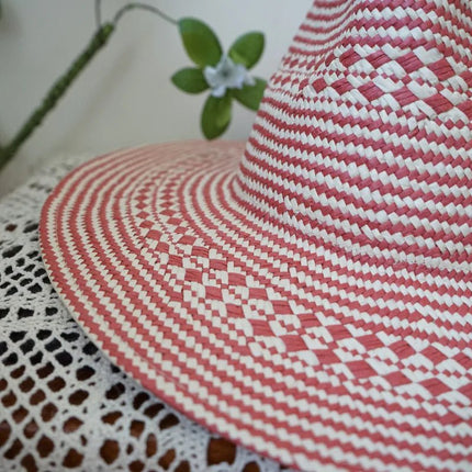 Chapeau de paille rose - Rose - M (56 - 58cm) | La boutique du chapeau