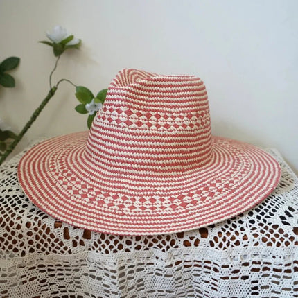 Chapeau de paille rose - Rose - M (56 - 58cm) | La boutique du chapeau
