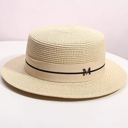 Chapeau de paille tissé - Beige - M (56 - 58cm) | La boutique du chapeau