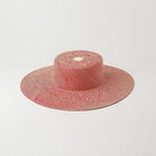 Chapeau de paille tissé à rayures rouges - Sans ruban - M (56 - 58cm) | La boutique du chapeau