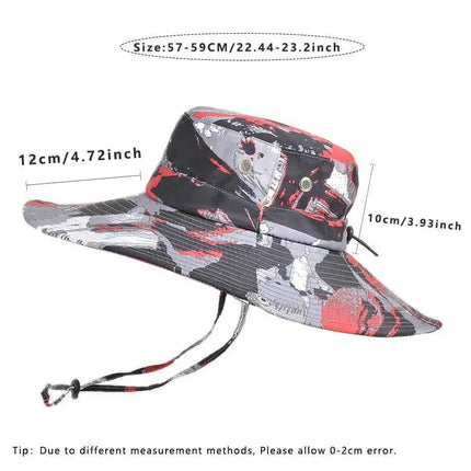 Chapeau de pêche en coton - Rouge - M (56 - 58cm) | La boutique du chapeau