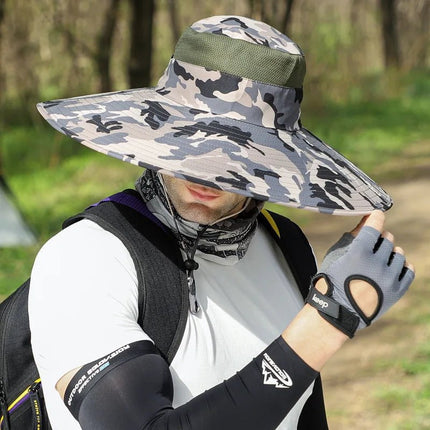 Chapeau de pêche en toile durable - Camouflage 5 - Ajustable (du 54 au 59) | La boutique du chapeau