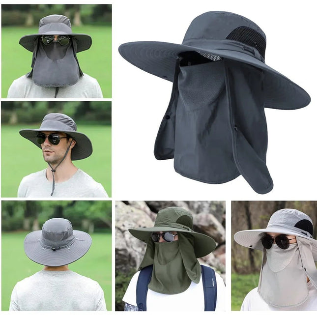 Chapeau de pêche femme avec protection nuque - Gris - M (56 - 58cm) | La boutique du chapeau