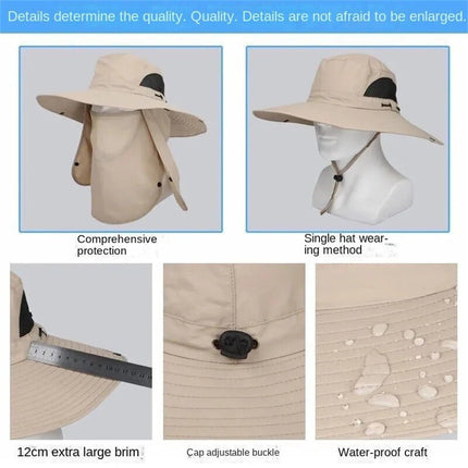 Chapeau de pêche femme avec protection nuque - Gris - M (56 - 58cm) | La boutique du chapeau