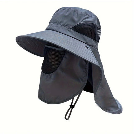 Chapeau de pêche femme avec protection nuque - Gris - M (56 - 58cm) | La boutique du chapeau