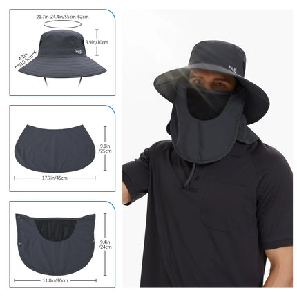 Chapeau de pêche femme imperméable - Gris foncé - Ajustable (du 54 au 59) | La boutique du chapeau