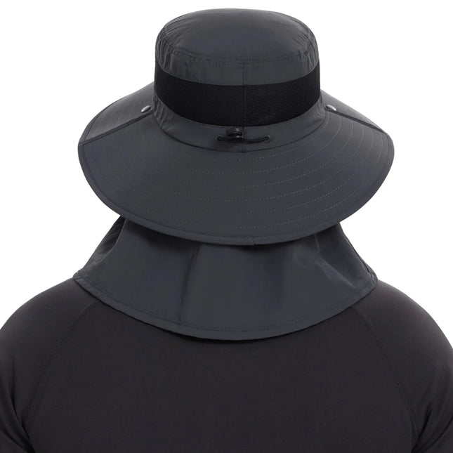 Chapeau de pêche femme imperméable - Gris foncé - Ajustable (du 54 au 59) | La boutique du chapeau