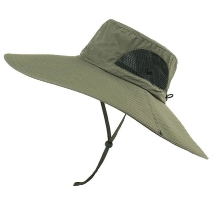 Chapeau de pêche homme grande taille - Vert - L (58 - 59cm) | La boutique du chapeau