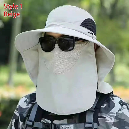Chapeau de pêche homme protection solaire - Beige 1 - Ajustable (du 54 au 59) | La boutique du chapeau
