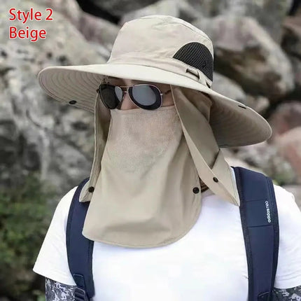 Chapeau de pêche homme protection solaire - Beige 2 - Ajustable (du 54 au 59) | La boutique du chapeau