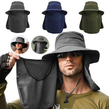 Chapeau de pêche homme protection solaire - Beige 1 - Ajustable (du 54 au 59) | La boutique du chapeau