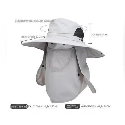 Chapeau de pêche homme protection solaire - Beige 1 - Ajustable (du 54 au 59) | La boutique du chapeau