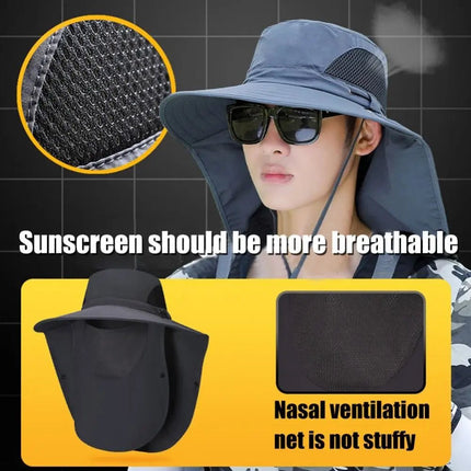 Chapeau de pêche homme protection solaire - Beige 1 - Ajustable (du 54 au 59) | La boutique du chapeau