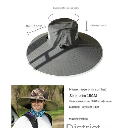 Chapeau de pêche pour voyages - Gris clair - Ajustable (du 54 au 59) | La boutique du chapeau