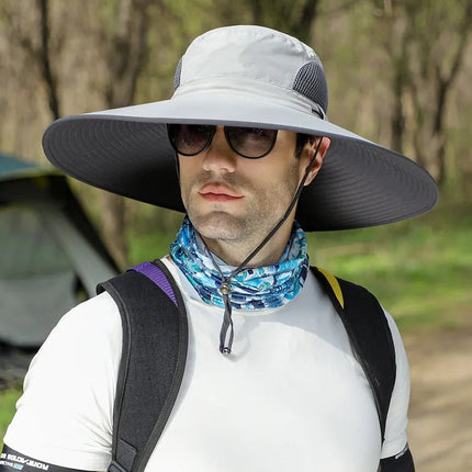 Chapeau de pêche pour voyages - Gris clair - Ajustable (du 54 au 59) | La boutique du chapeau
