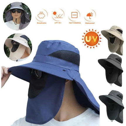 Chapeau de pêche UV - Noir - M (56 - 58cm) | La boutique du chapeau
