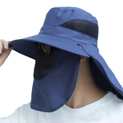 Chapeau de pêche UV - Bleu - M (56 - 58cm) | La boutique du chapeau