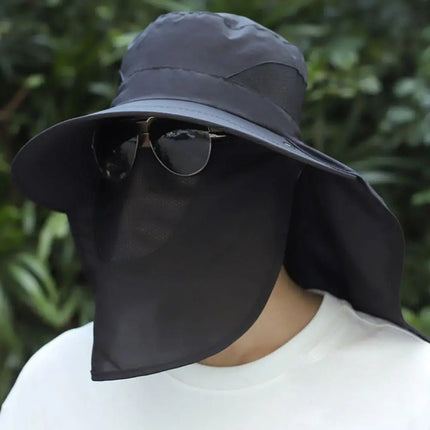 Chapeau de pêche UV - Noir - M (56 - 58cm) | La boutique du chapeau