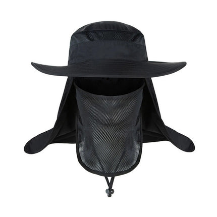 Chapeau de pêcheur homme en coton - Noir - Ajustable (du 54 au 59) | La boutique du chapeau