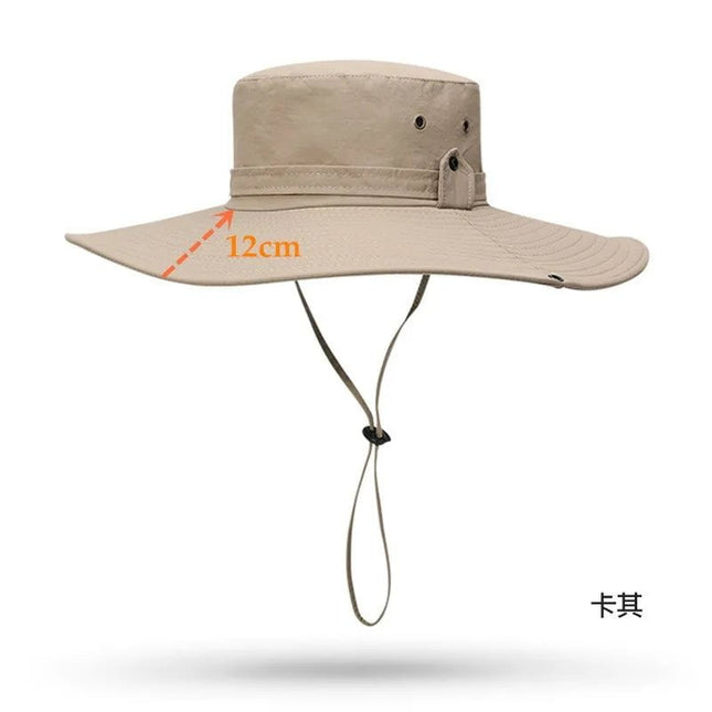 Chapeau de pêcheur pour l'été - 12cm kaki - XXL (62 - 63cm) | La boutique du chapeau